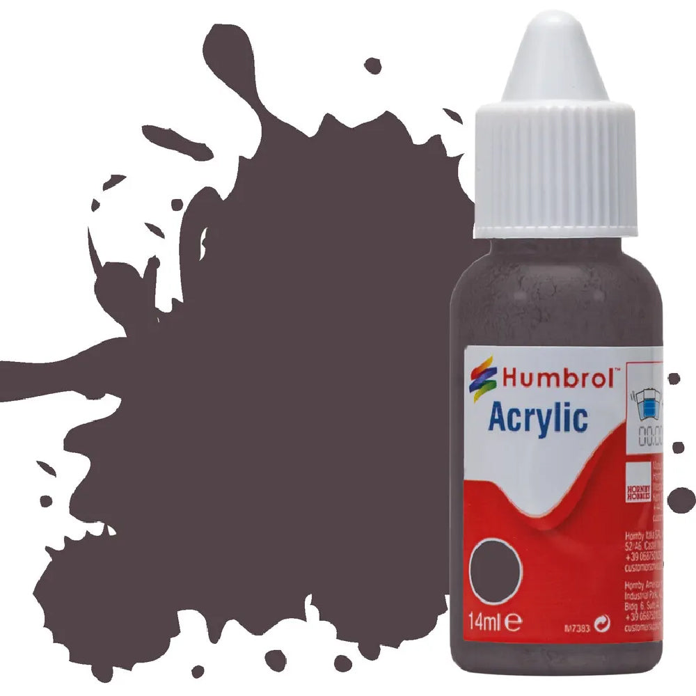Humbrol RLM 81 Dunkelbraun Matt Acrylic Hobby Paint 14ml Dropper Bottle