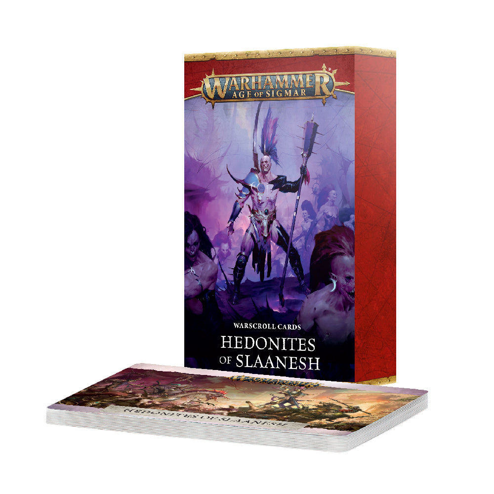 Hedonites of Slaanesh Warscroll Cards Render