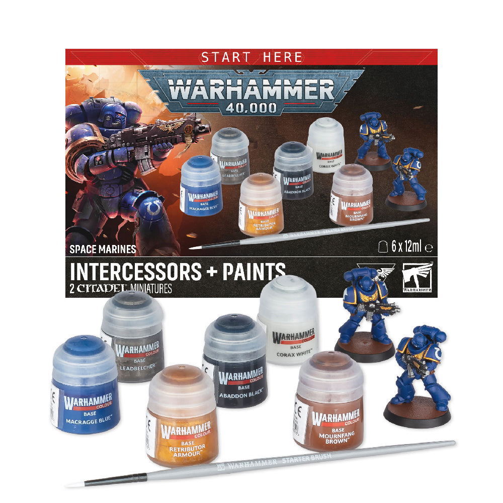 Space Marine Intercessors & Paints Open Set