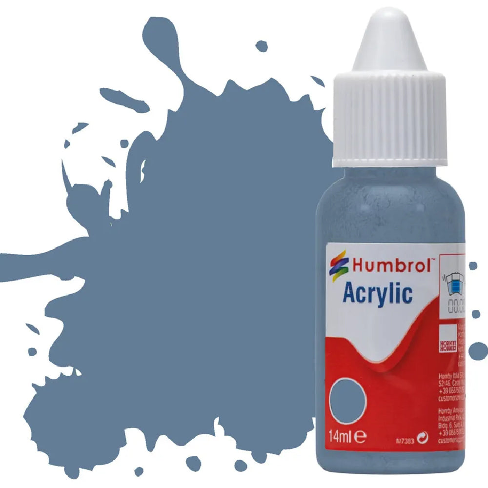 Humbrol Azure Blue Matt Acrylic Hobby Paint 14ml Dropper Bottle