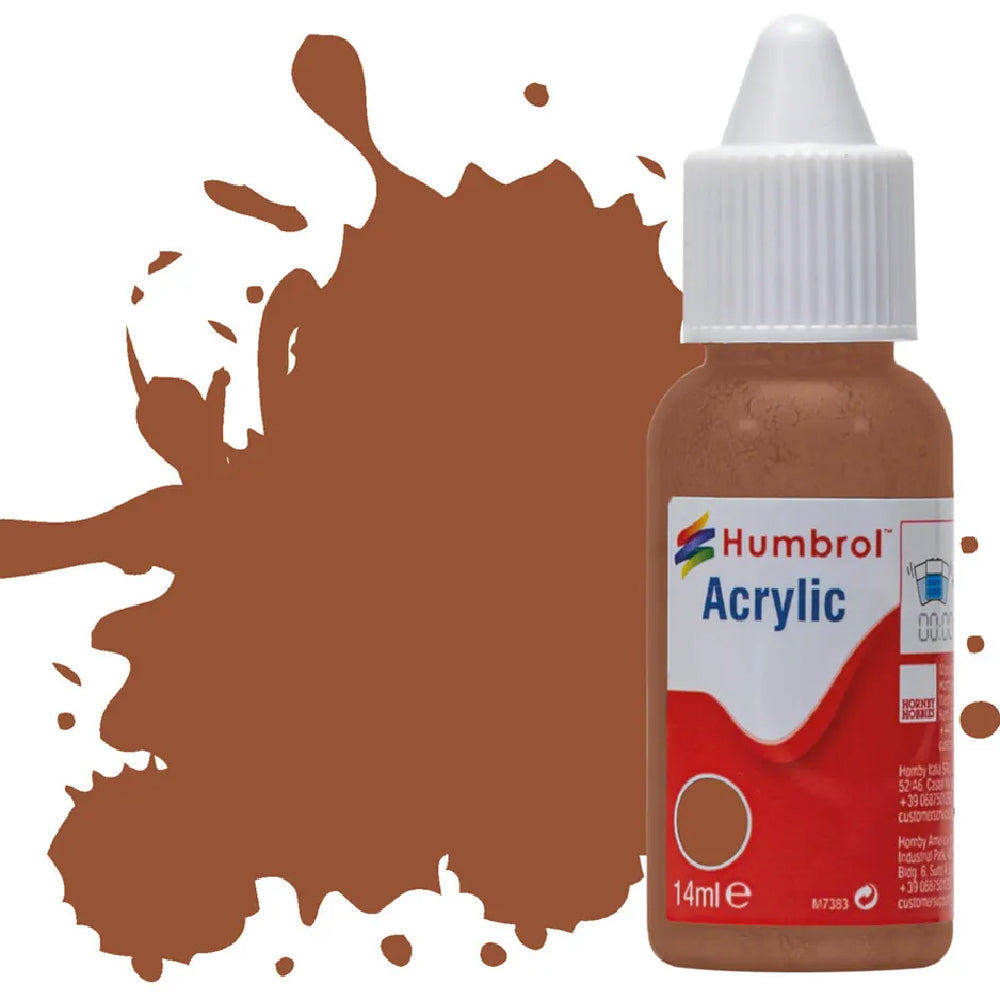 Humbrol Brick Red Matt Acrylic Hobby Paint 14ml Dropper Bottle