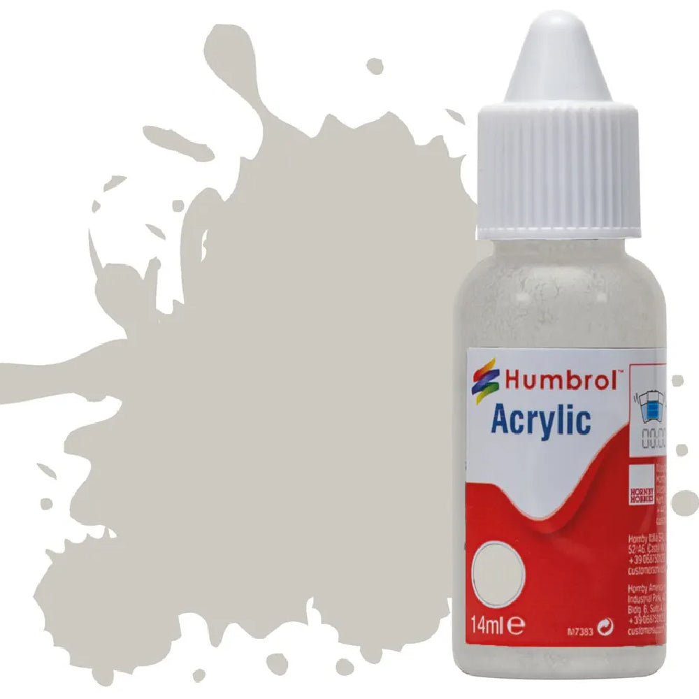 Humbrol Camouflage Grey Matt Acrylic Hobby Paint 14ml Dropper Bottle