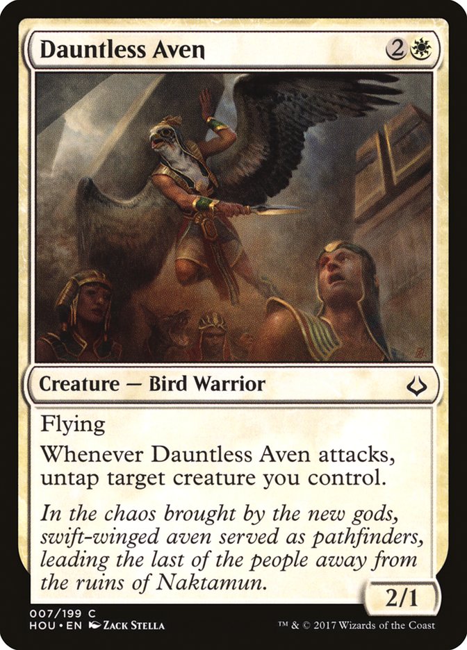 Hour of Devastation Dauntless Aven #007 Card Front