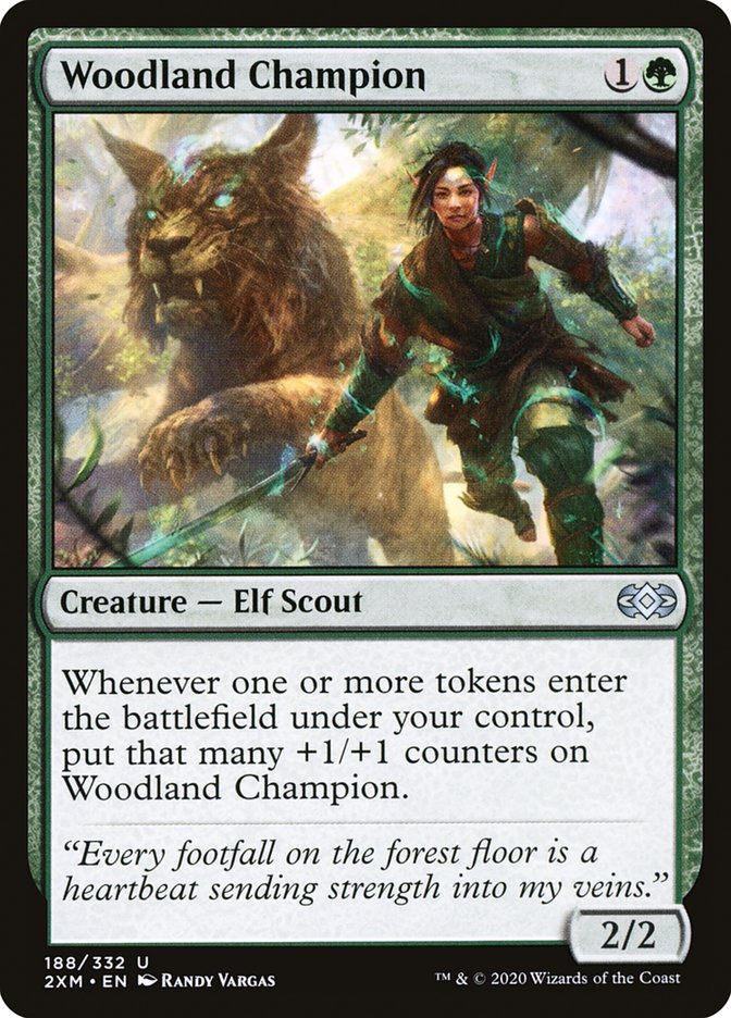 Woodland Champion Double Masters #188 Card Front