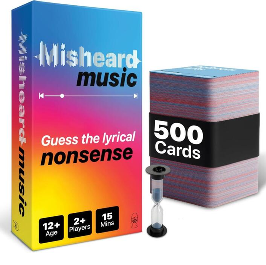 Misheard Music party game with 5...