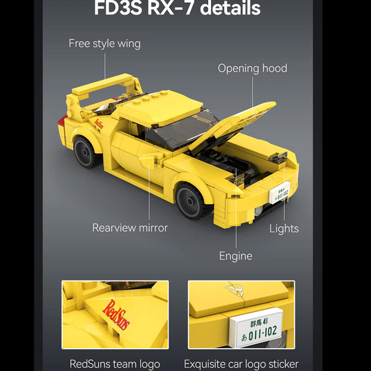 Yellow toy car model with packag...