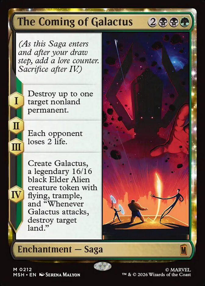 Marvel Superheroes The Coming of Galactus Card Front