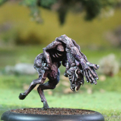 Nuckelavee by Oakbound Studio. A lead pewter miniature of a terrifying flayed horse with a headless rider grafter into the body,