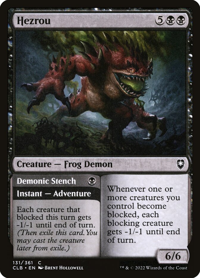 Hezrou // Demonic Stench - Commander Legends #131 Card Front
