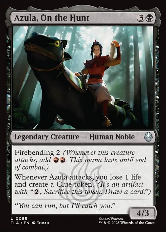 Azula, On the Hunt Avatar The Last Airbender #085 MTG Single Card Front