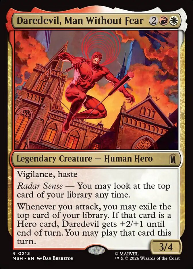 Marvel Superheroes Daredevil, Man Without Fear Card Front