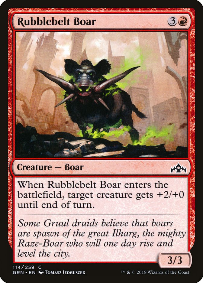 Rubblebelt Boar MTG Singles | Guilds of Ravnica #114