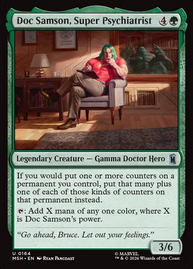 Marvel Superheroes Doc Samson, Super Psychiatrist Card Front