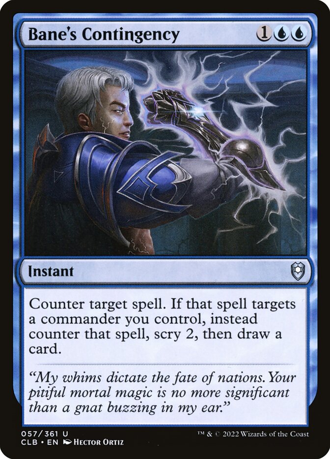 Bane's Contingency - Commander Legends #057 Card Front