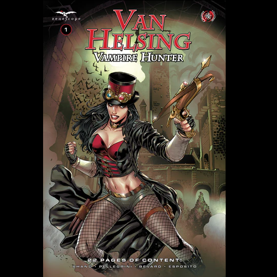 Van Helsing Vampire Hunter #1 from Zenescope Comics by Pat Shand with art by Giulia Pellegrini and cover art A. Number 1 of 3.