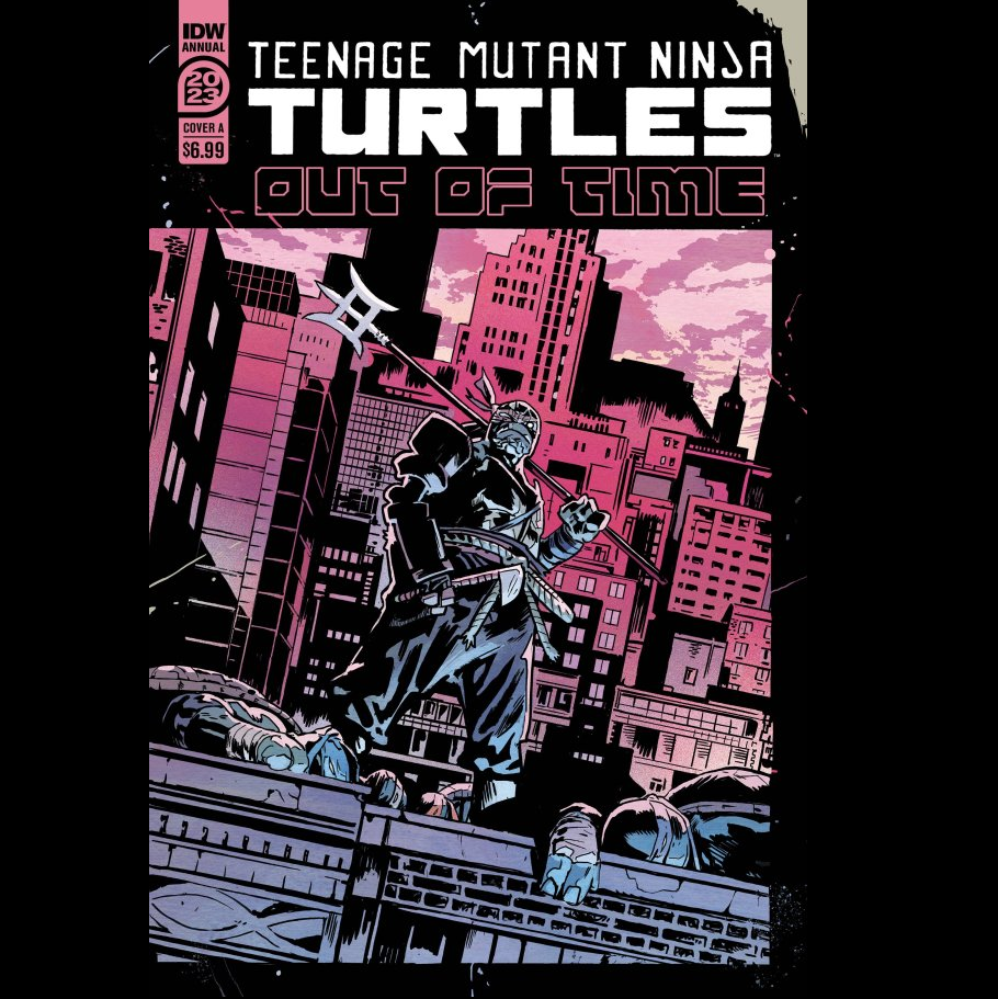 Teenage Mutant Ninja Turtles Out Of Time Annual 2023 from IDW written by Michael Walsh and artist Vlad Legostaev and Santtos.