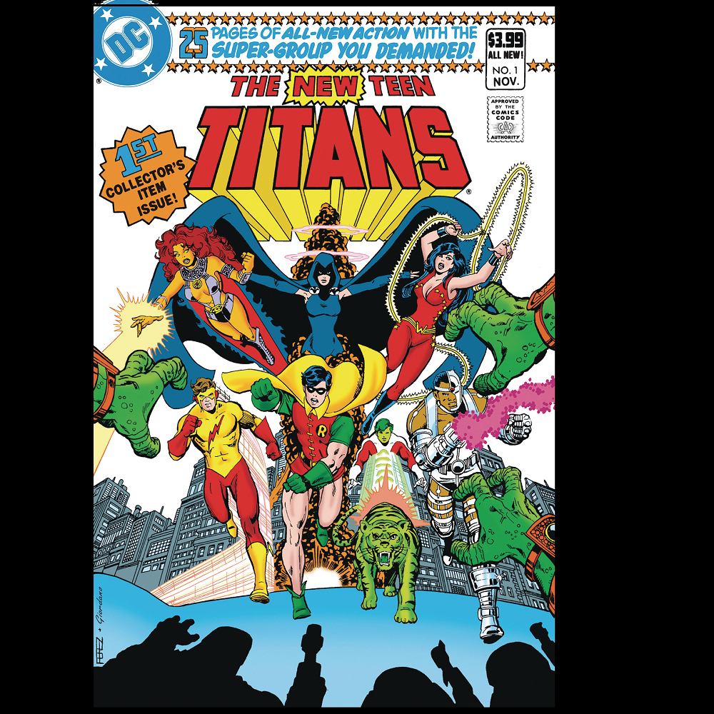 New Teen Titans #1 Facsimile Edition from DC written by Marv Wolfman and George Perez with art by Romeo Tanghal. Heroes must band together to protect the alien princess Koriand’r from marauders who have pursued her to Earth. Witness the rise of DC’s greatest teen superhero team in this nostalgic facsimile re-creation of the ground breaking first issue
