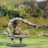 Armoured Tjitnir by Oakbound Studio. A lead pewter miniature of a mountain goblin that can be assembled with or without armour