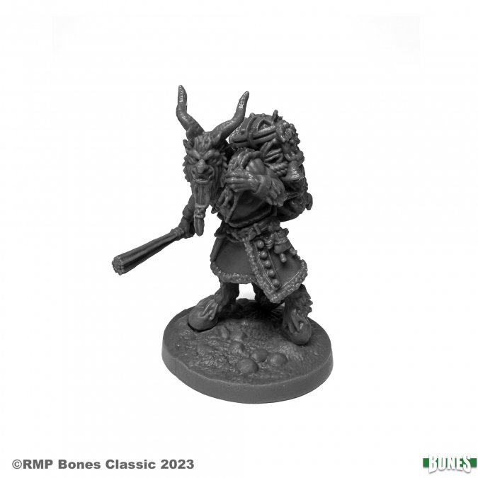 77710 Krampus from Reaper Miniatures Dark Heaven Legends Bones range sculpted by Jason Wiebe. A monster for your festive tabletop RPG, diorama or hobby project.