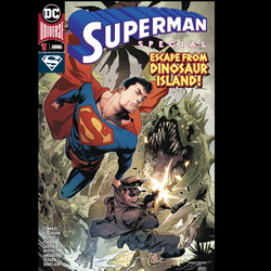 Superman Special #1 Escape From Dinosaur Island from DC with free digital comic code inside.
