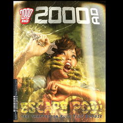 2000 AD #2372 Escape Pod from Rebellion Comics, tee trapped in full tilt boogie. Written by Arthur Wyatt, Kek W, Rob Williams, T C Eglington and Alex De Campi.