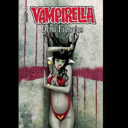 Vampirella Dead Flowers #1 by Dynamite Comics written by Sara Frazetta and Bob Freeman with Cover C. 