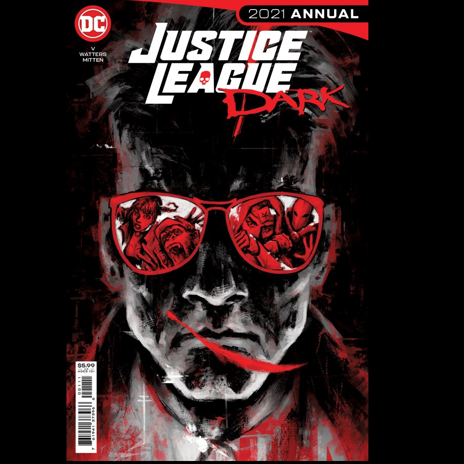 Justice League Dark 2021 Annual from DC written by Ram V and Dan Watters with art by Christopher Mitten. After barely making it out of Atlantis alive, the Justice League Dark regroups and prepares themselves for the ultimate battle for magic against the finest sorcerer to ever live Merlin.