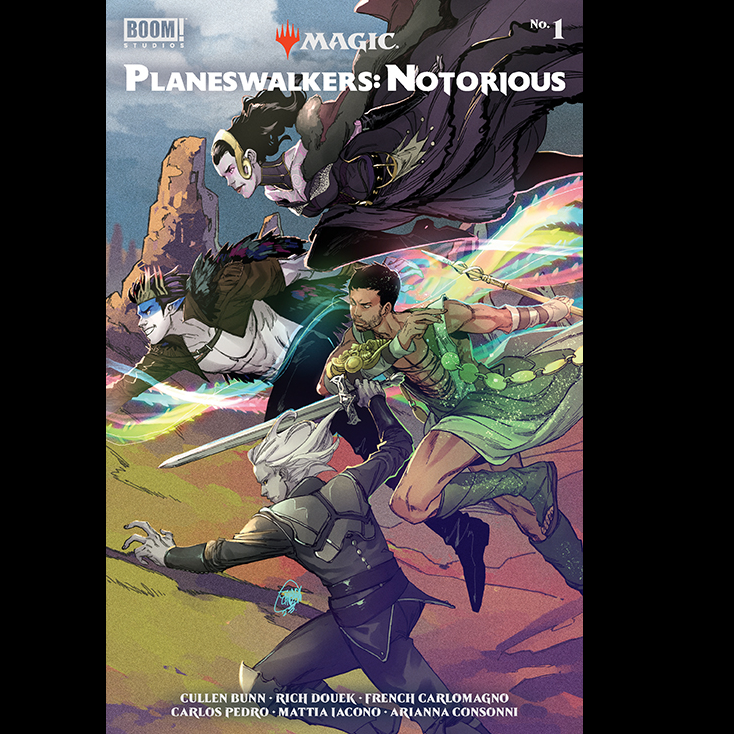 Magic Planeswalker Notorious #1 from Boom! Studios written by Cullen Bunn and Rich Douek with art by French Carlomagno and Carlos Pedro and cover A by J Lindsay.