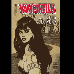 Vampirella Dead Flowers #1 by Dynamite Comics written by Sara Frazetta and Bob Freeman with Cover D.