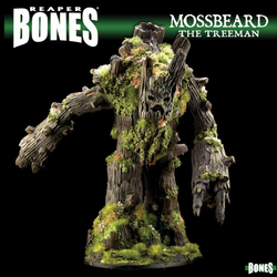 77993 Mossbeard Treeman Boxed Set from Reaper Miniatures Dark Heaven Legends Bones range sculpted by Jason Wiebe. A collectors piece of primordial power, a sentinel of natures might with weathered bark and a majestic feel this awesome 'miniature' would make a fantastic centerpiece for your gaming table.