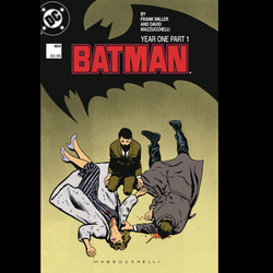 Batman #404 Year One Part 1 from DC written by Frank Miller with art by David Mazzucchelli.