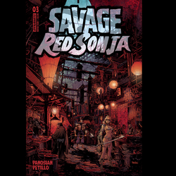 Savage Red Sonja #3 from Dynamite Comics by Dan Panosian with art by Alessio Petillo and variant cover art A.