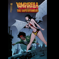 Vampirella Vs The Superpowers #2 by Dynamite Comics written by Dan Abnett with art by  Pasquale Qualano and Jae Lee Cover A