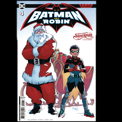 Batman And Robin Santa Claus Silent Knight #4 from DC written by Joshua Williamson with art by Simone Di Meo and variant cover D by Gleb Melnikov.