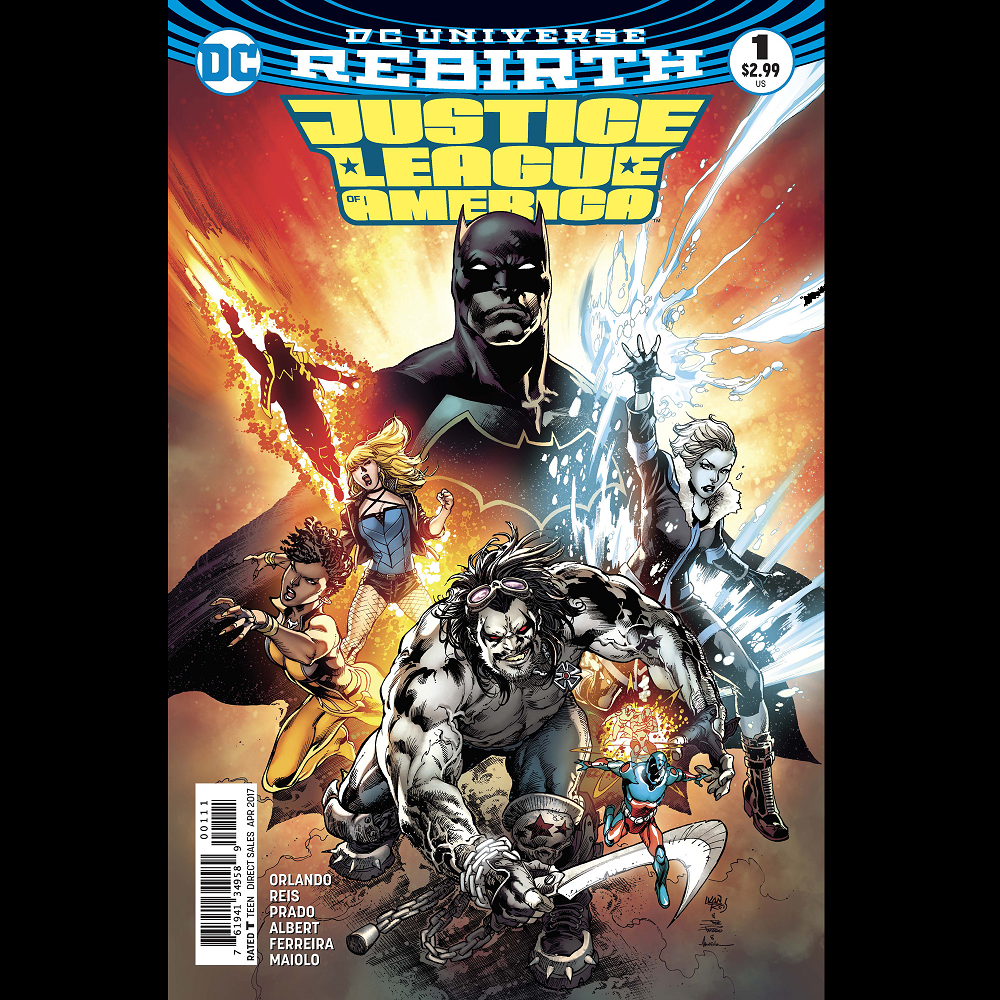 Justice League Of America #1 from DC Universe Rebirth series by Steve Orlando with Art by Oclair Albert, Julio Ferreira, Ivan Reis & Joe Prado.