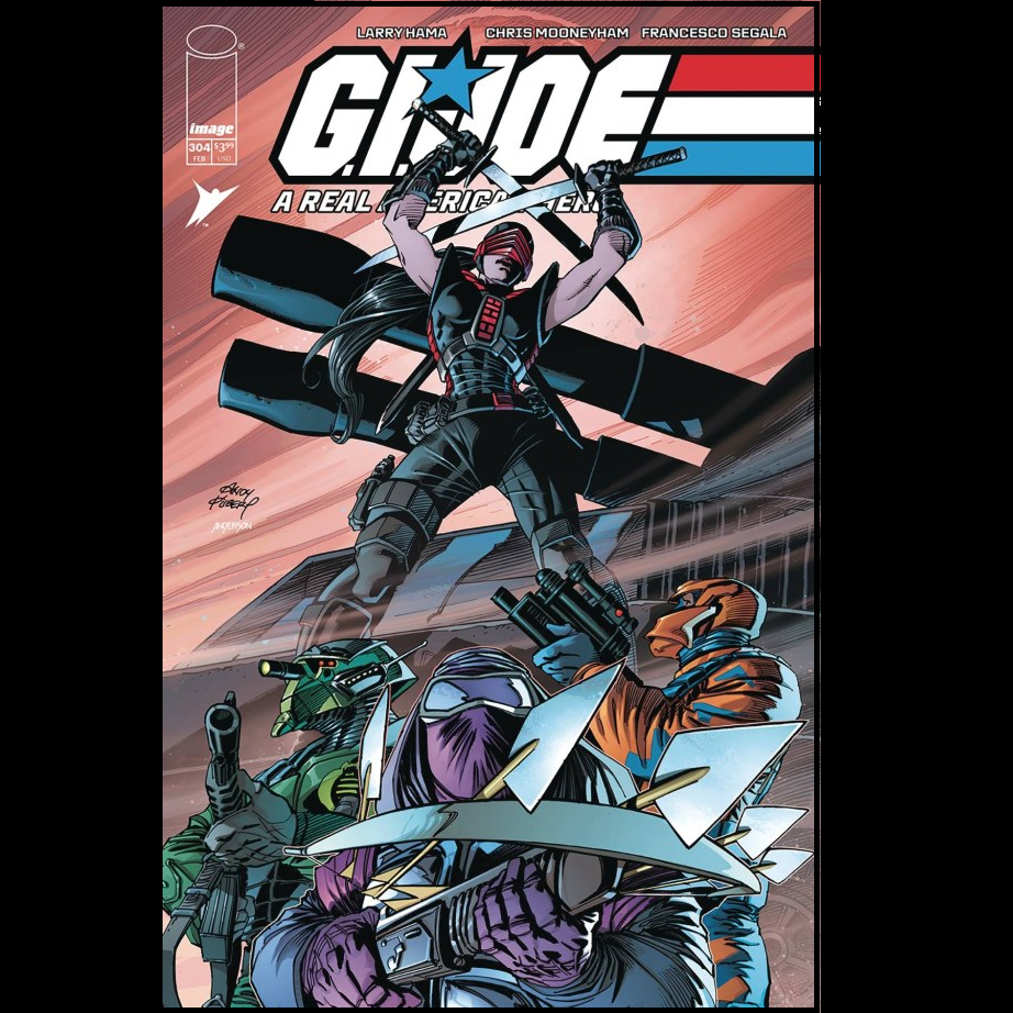 G.I. Joe: A Real American Hero #304 by Image Comics with cover art A written by Larry Hama with art by Chris Monneyham. Dawn Moreno Vs. The Blue Ninjas! The former Snake Eyes is on a recon mission in Springfield when she's confronted by Cobra's deadliest weapons yet. 