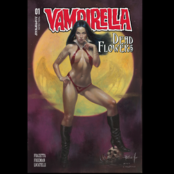 Vampirella Dead Flowers #1 by Dynamite Comics written by Sara Frazetta and Bob Freeman with Cover A.