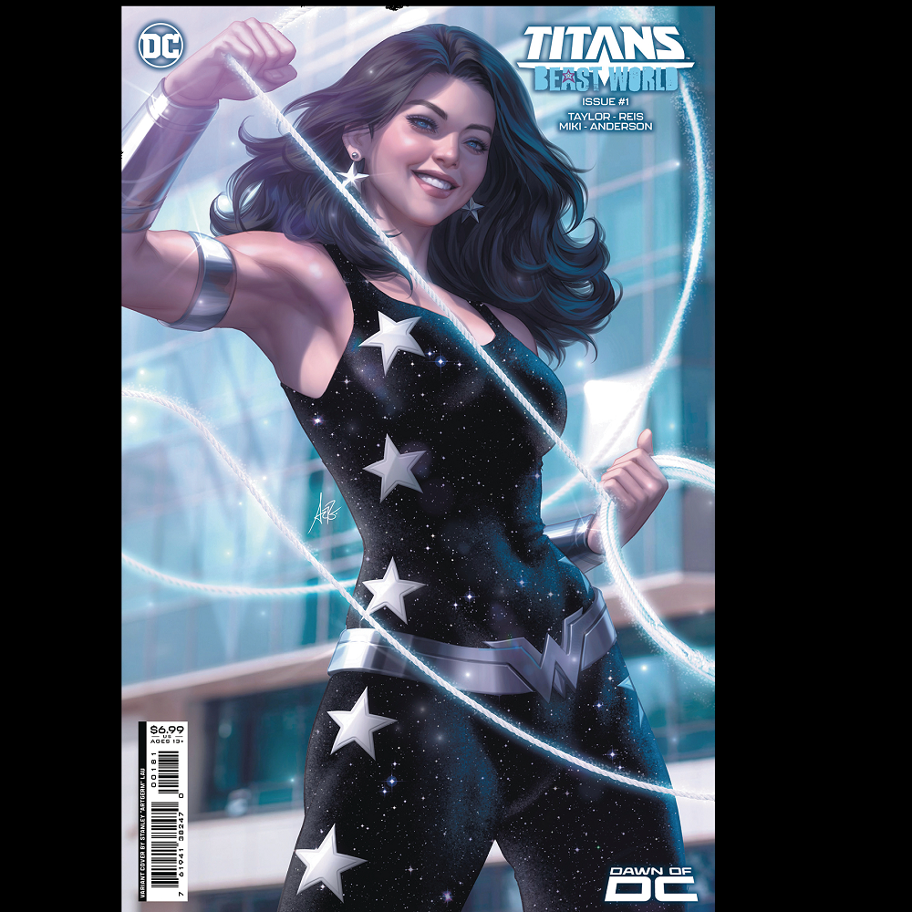 Titans Beast World #1 from DC written by Tom Taylor with art by Ivan Reis and Danny Miki and cover art variant D.