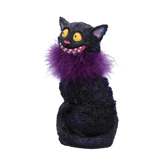 Furgus Black Cat With Purple Fea...
