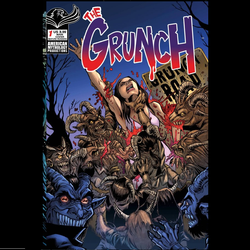 The Grunch #1 from American Mythology Productions written by James Kuhoric and SA Check with art by Claudio Avella. The woods are alive with the sound of Evil! Straight from the pages of the swampy legends of the Louisiana bayou comes a new generation of terror with bite! The Grunch! Part twisted human part ghastly beast and all teeth and hunge