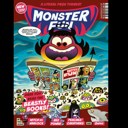 Monster Fun #17 from Rebellion Comics an hilarious comic for children of all ages, including Gums part 17, Monster Fun #1, Hells Angels #17, Space Invaded #1, Peaches Creatures #1, Matha's Monster Make Up #1, Witch Vs Warlock #17, Monster Fun Rex Power #4 and Monster Fun Molly's Mummy #1