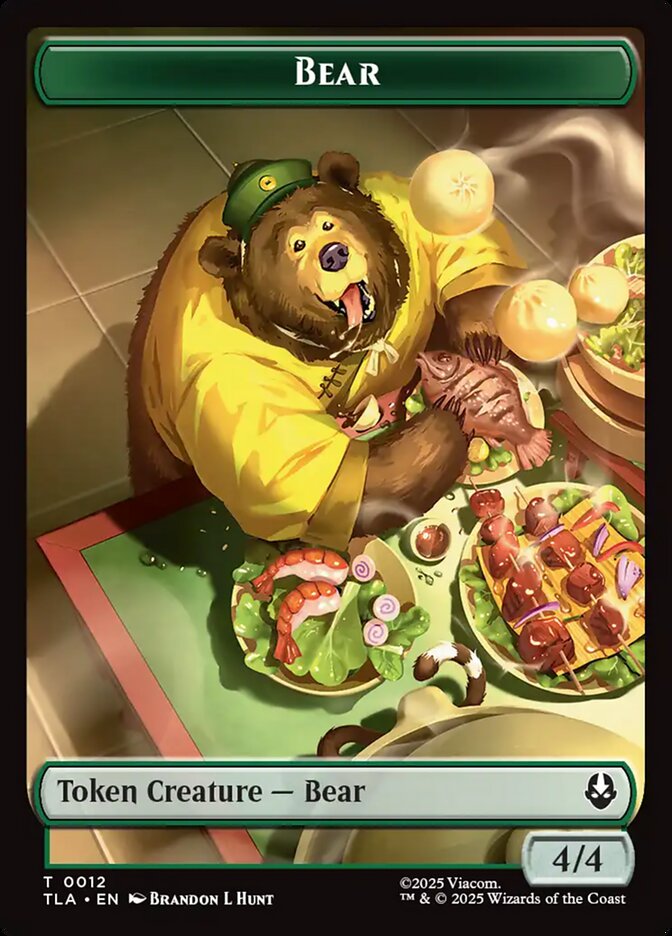 Bear Avatar The Last Airbender Token #012 MTG Single Card Front