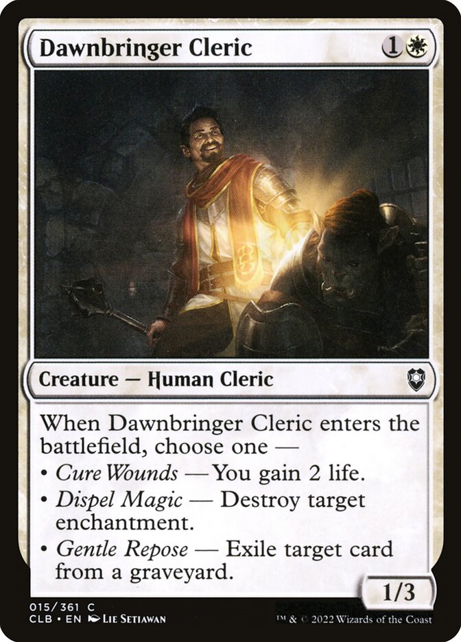 Dawnbringer Cleric - Commander Legends #015 Card Front