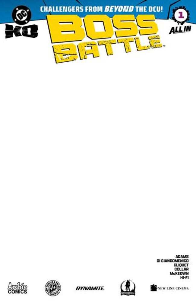 DC K.O. Boss Battle #1 (One Shot) Cover H Blank Card Stock Variant