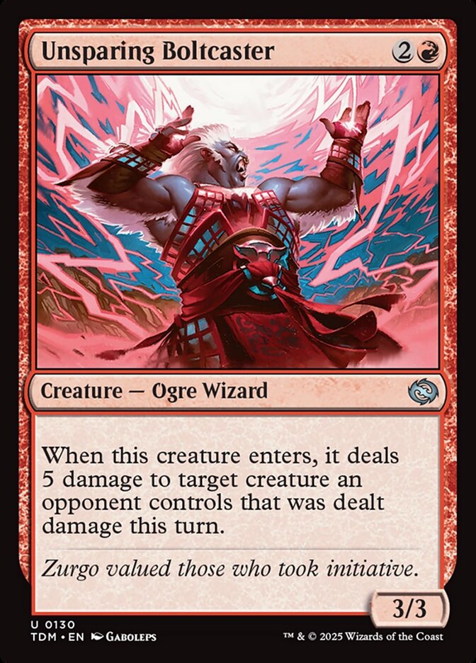 Unsparing Boltcaster Tarkir Dragonstorm #130