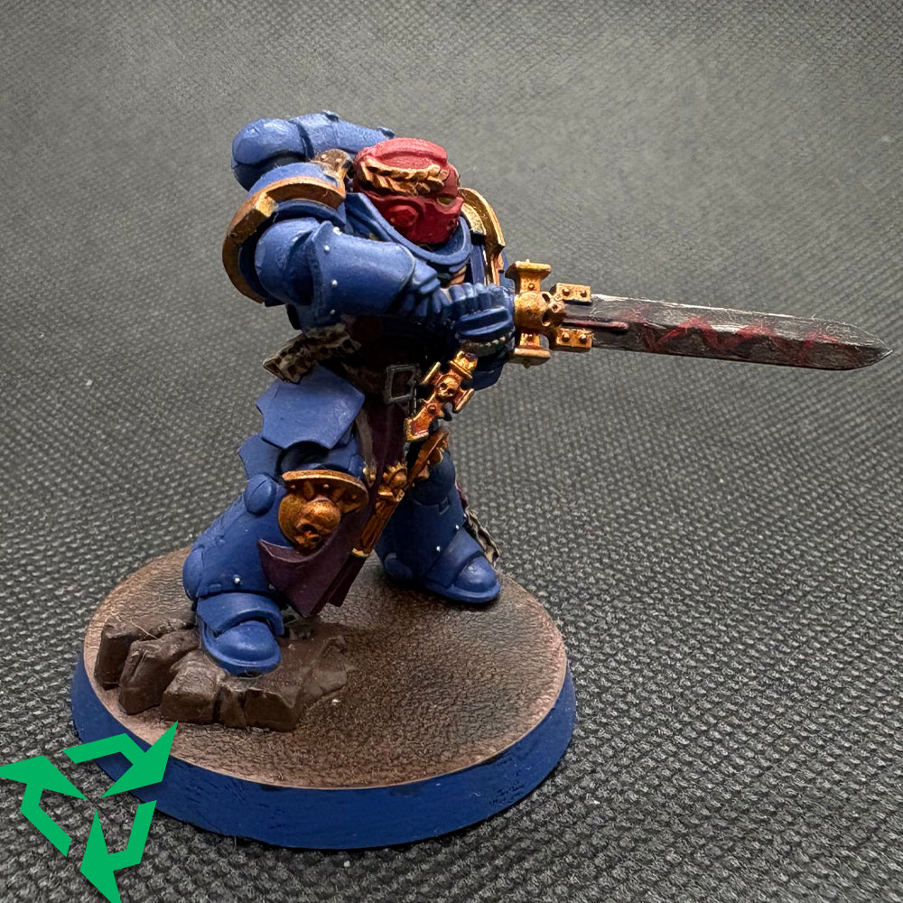 Limited Edition Space MArine Cmpany Champion, Painted Blue