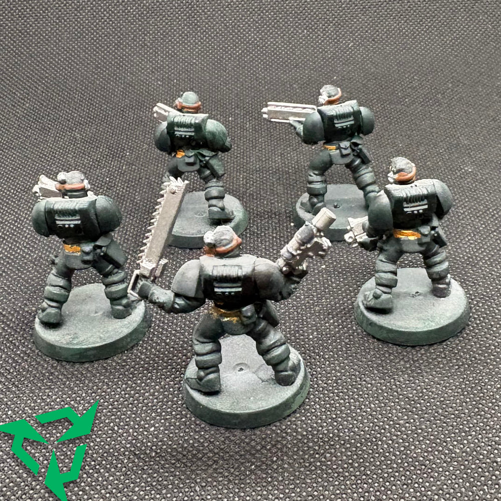 rear-view pre-owned Space Marine Scout Shotgun Sqaud