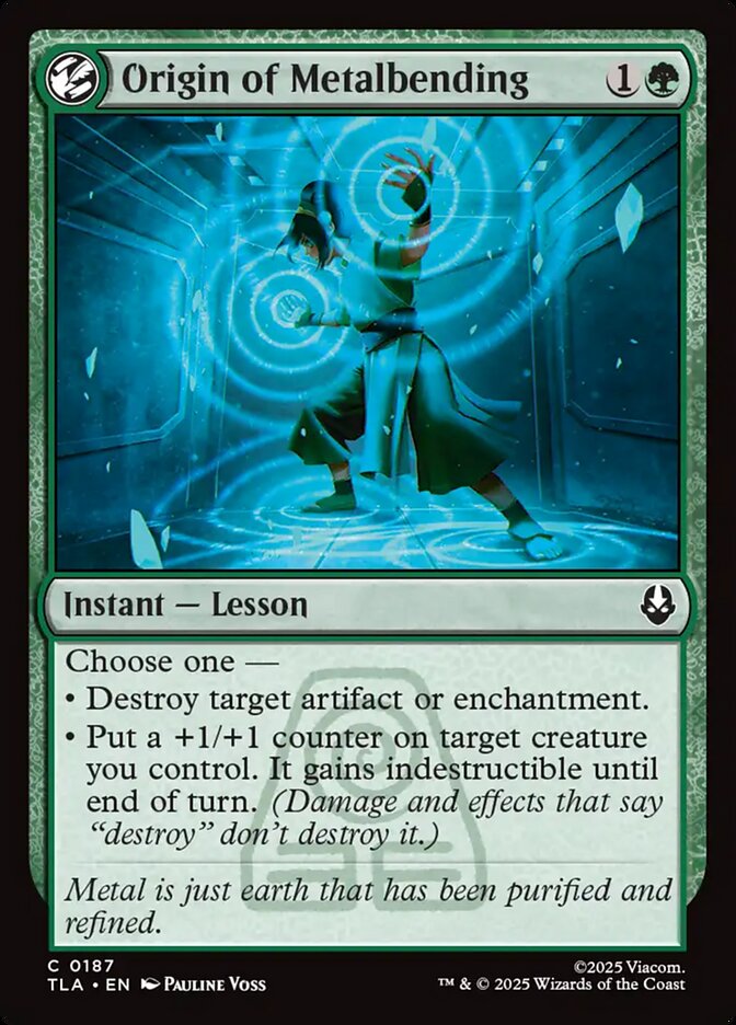 Origin of Metalbending Avatar The Last Airbender #187 MTG Single Card Front