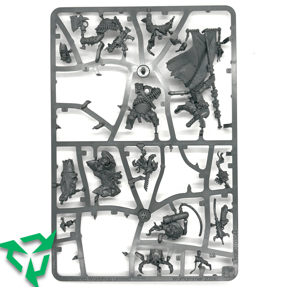 On Sprue Armageddon Banner Nob, Painboy & Gretchin