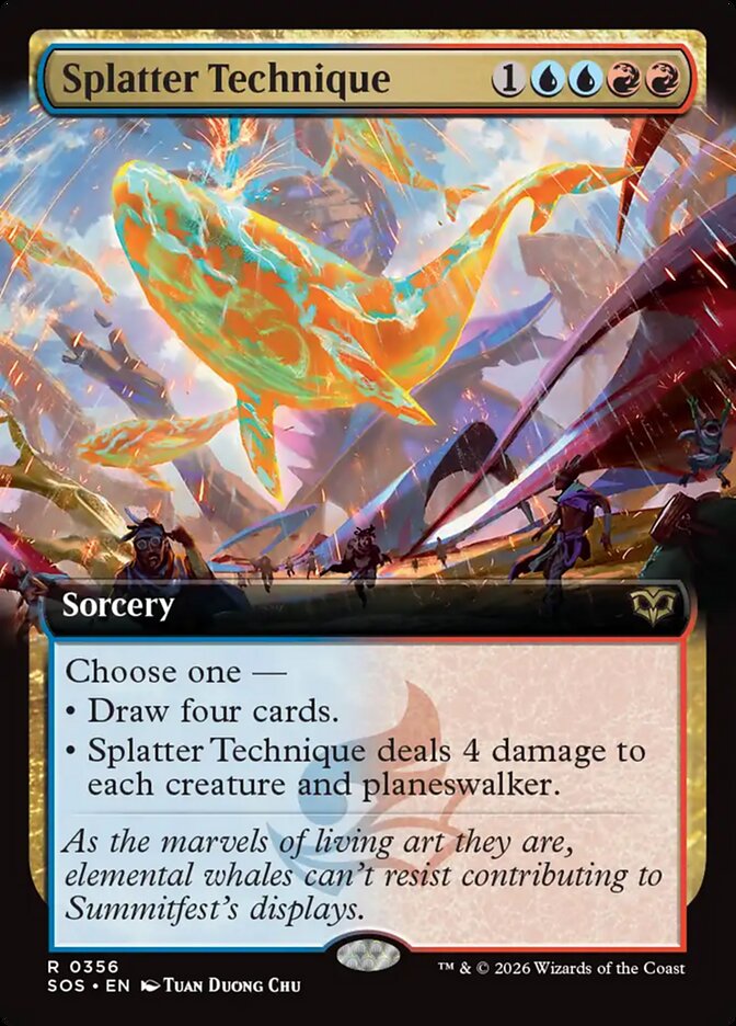 Splatter Technique Secrets of Strixhaven Extended Art #356Card Front